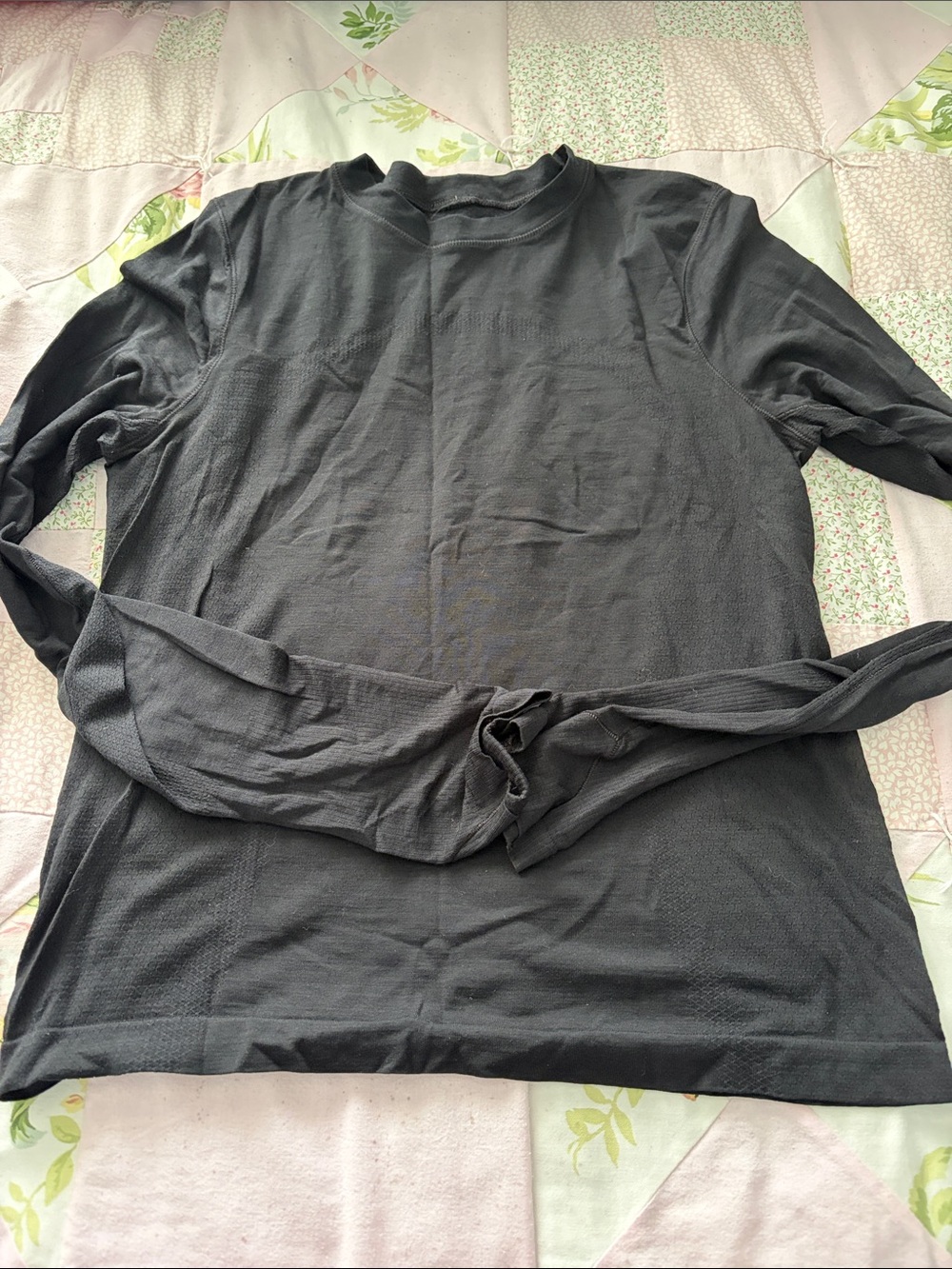 Swiftly wool ' Long Sleeve Crew Neck Shirt - Black